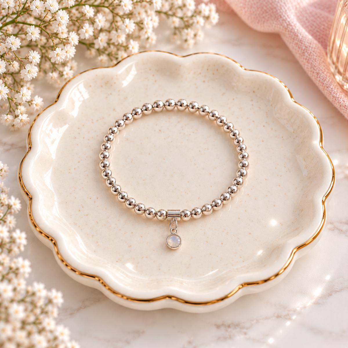 Sterling Silver Birthstone Bracelet
