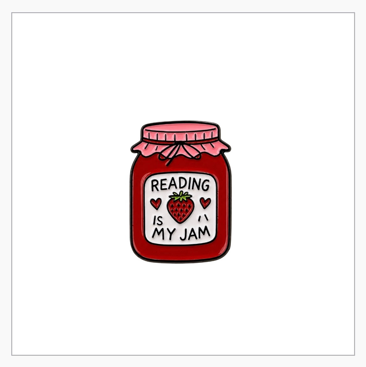 Cute Reading Enamel Pin - Reading is my jam