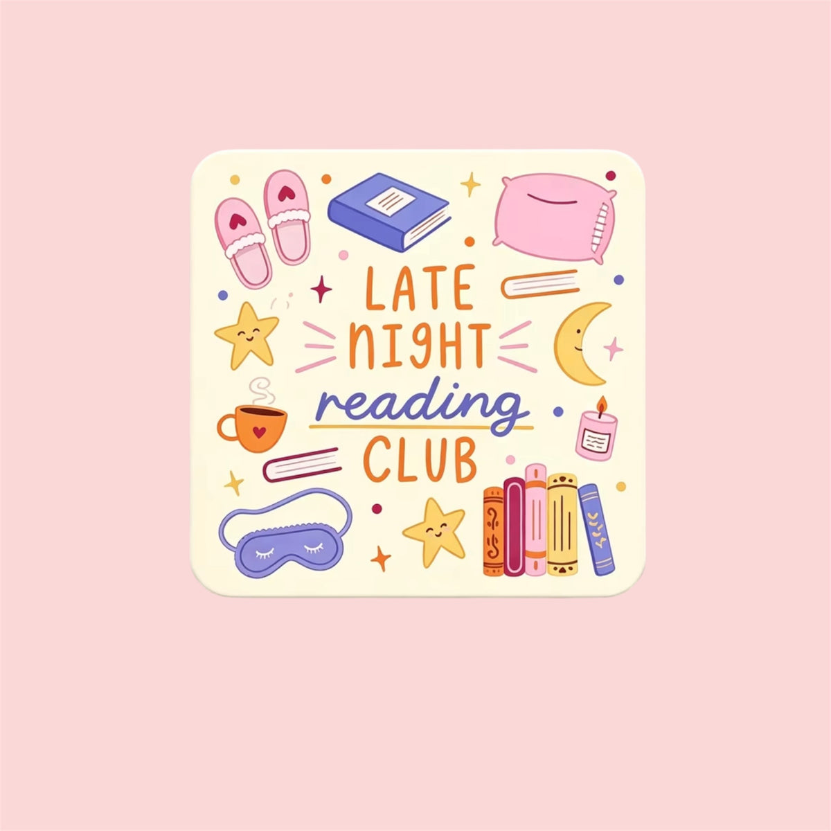 Book Lover Wooden Coaster Ornament Decor Home - Perfect for reading nook