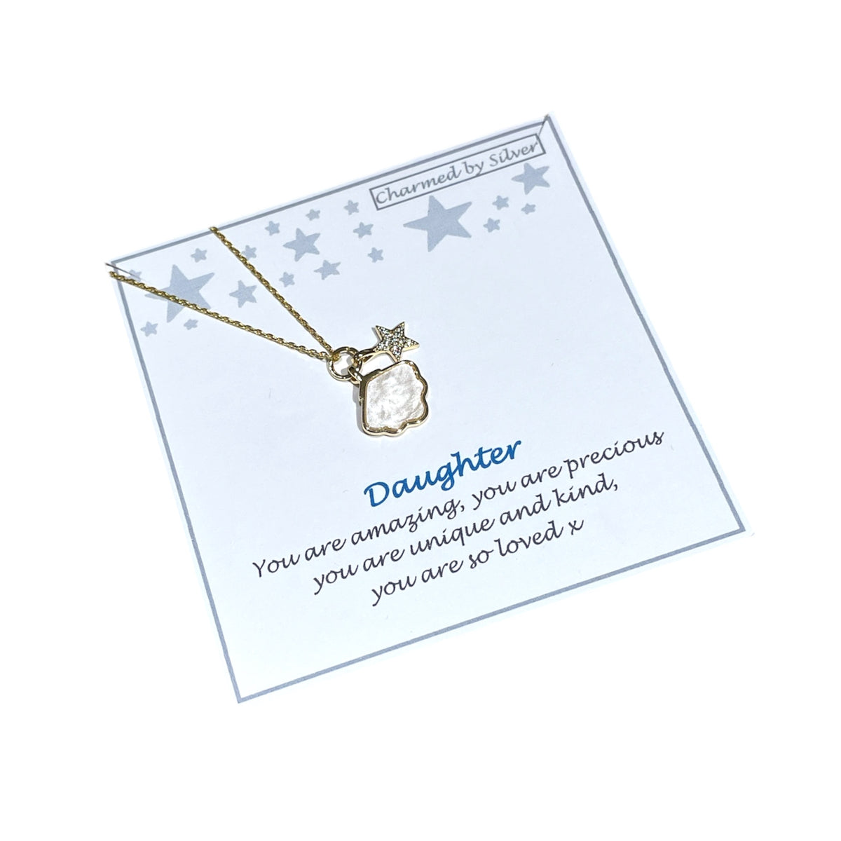 Gold Vermeil Cloud & CZ Star Necklace