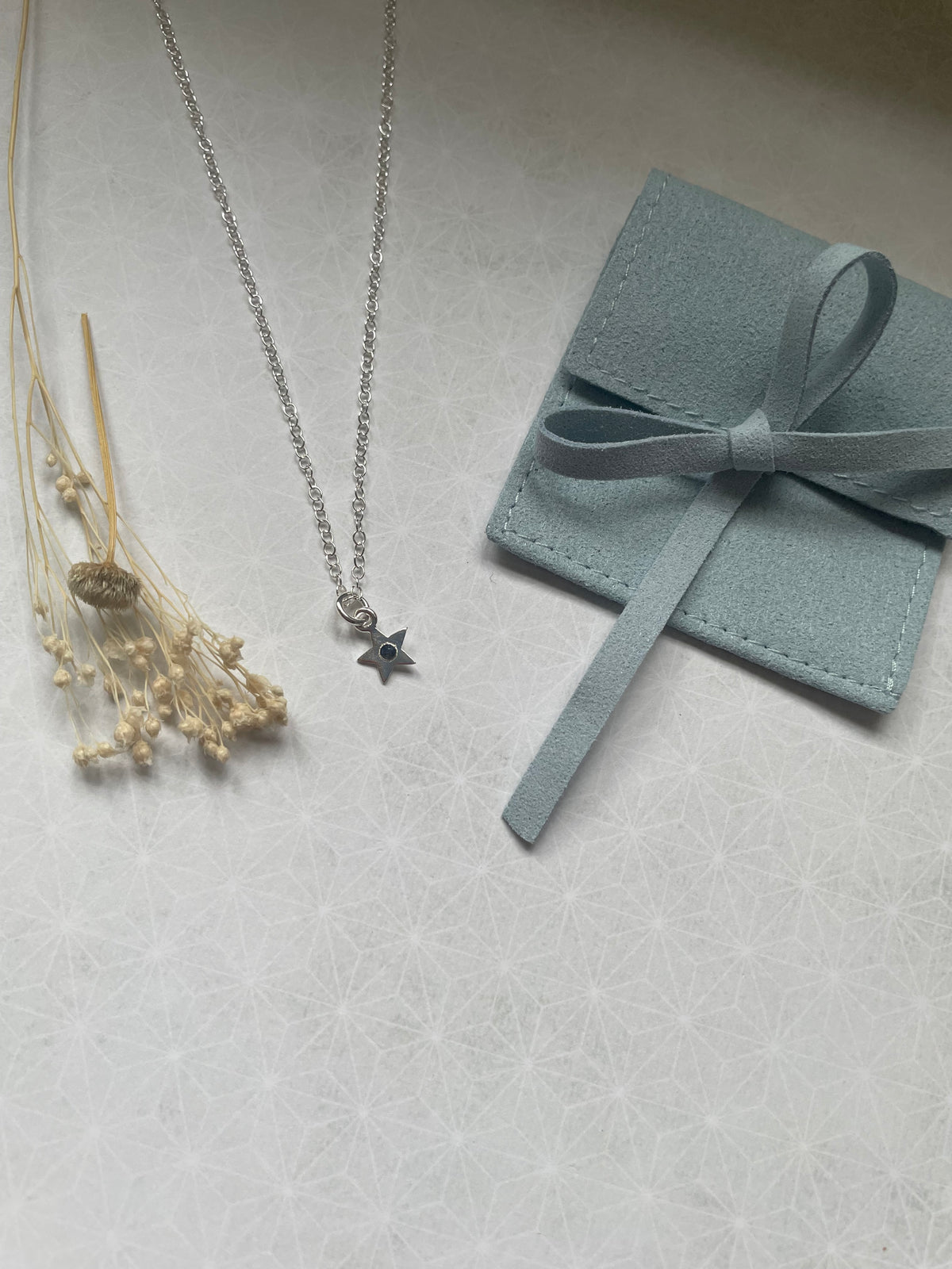 Sterling Silver Star Sapphire Pendant Necklace
