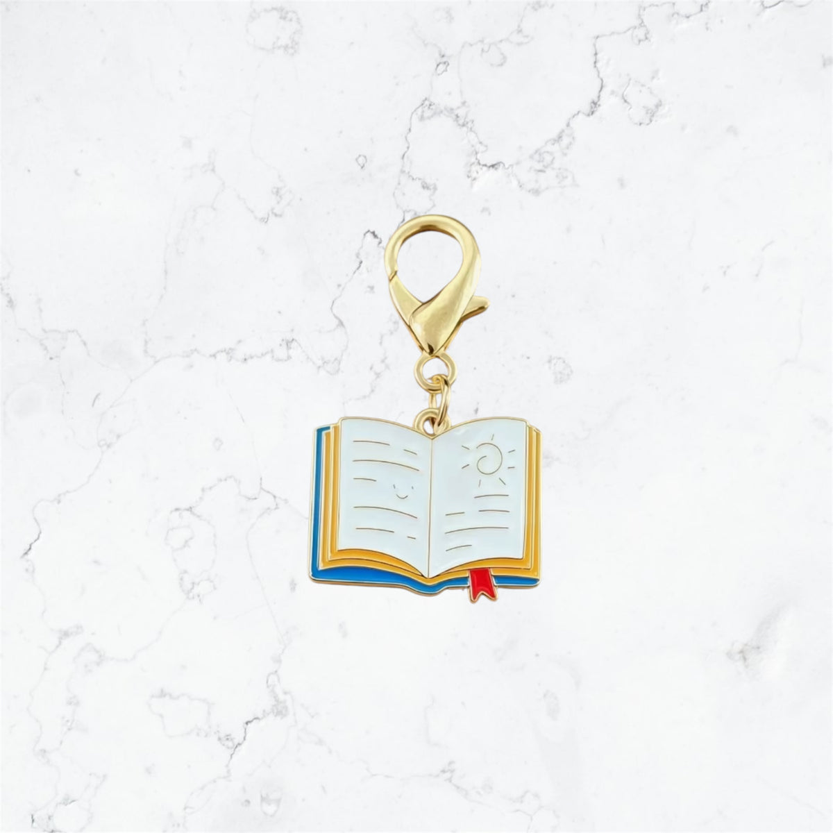 Blue Red Book Charm Clip for Bags