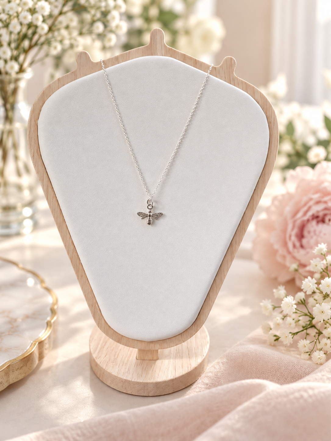 Sterling Silver Bee Necklace