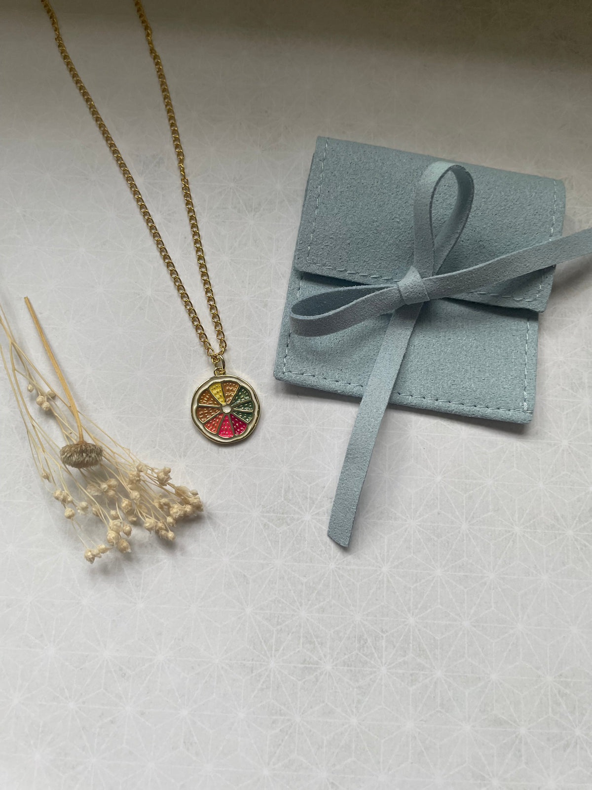 Gold Plated Fruit Charm Necklace