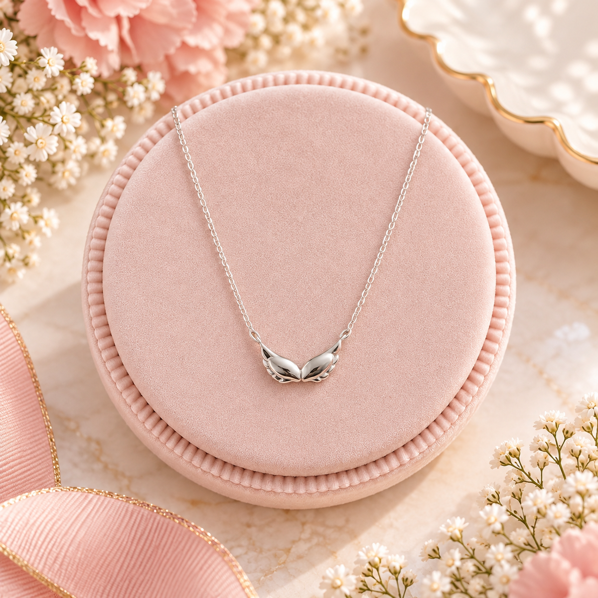 Sterling Silver Angel Wings Necklace