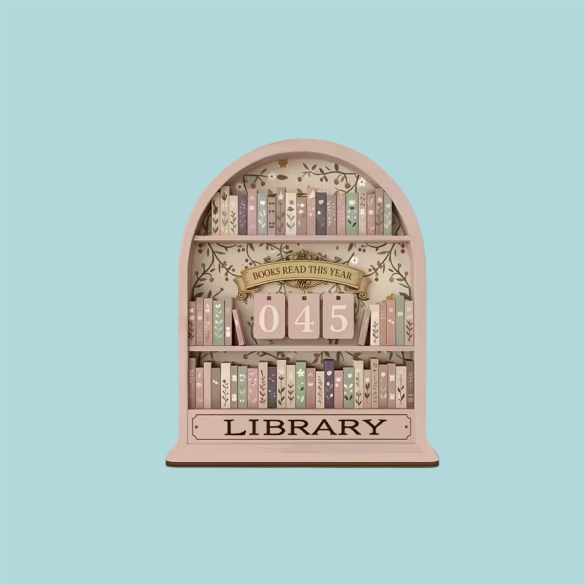 Book Lover Wooden Reader Tracker Ornament Decor Home - Perfect for reading nook