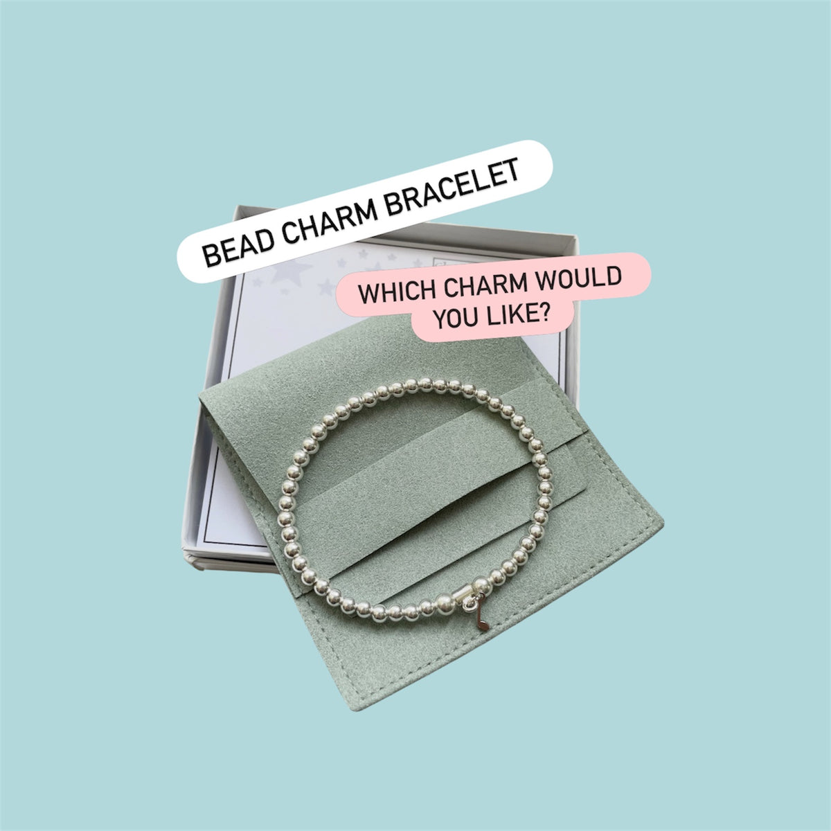 Sterling Silver Charm Bracelet - choose your charm
