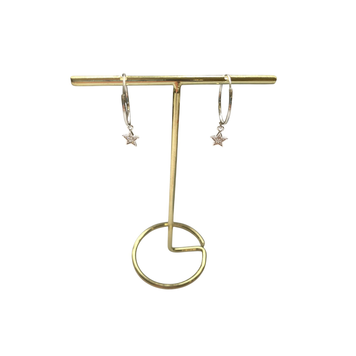 Sterling Silver Star 16mm Hoops
