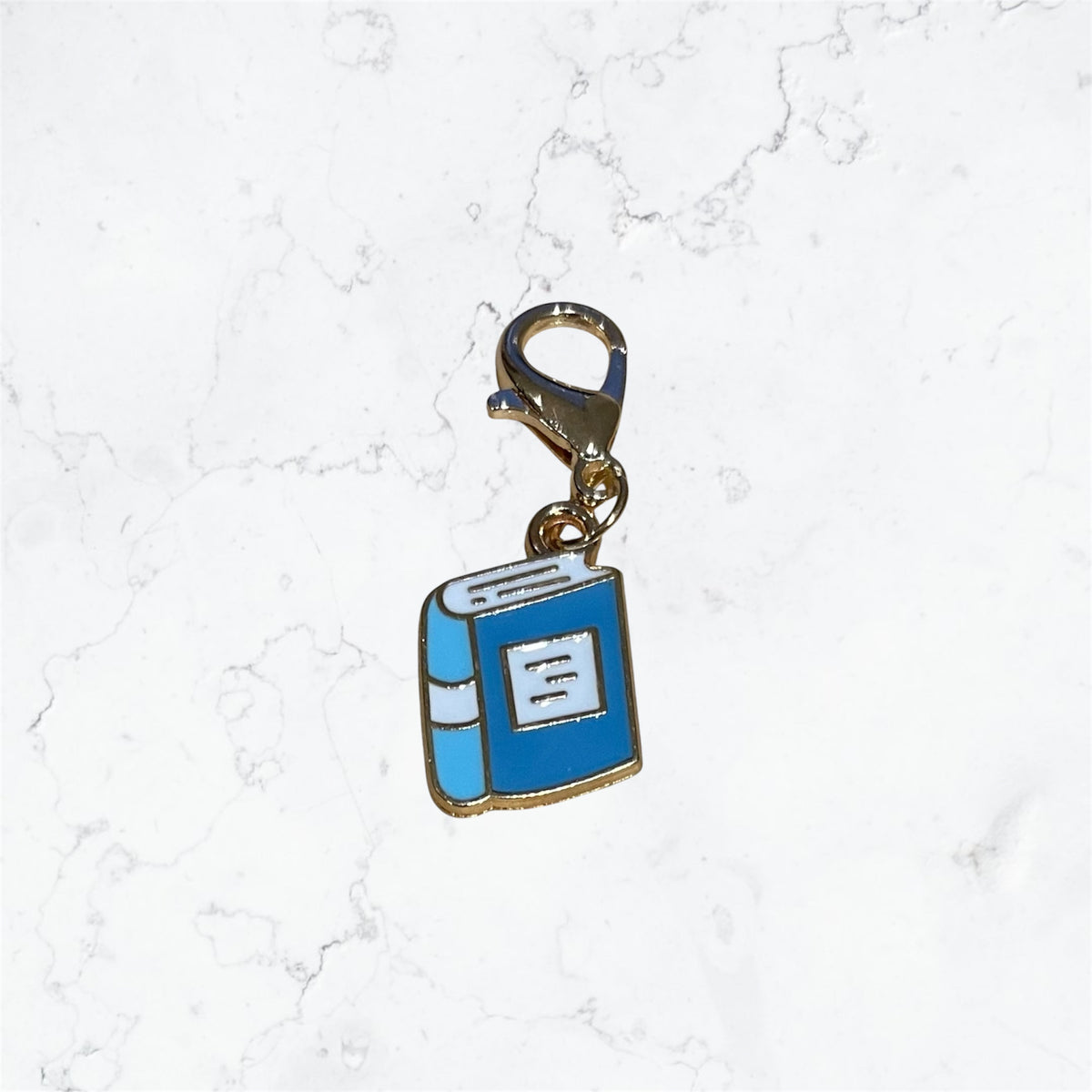 Sky Blue Book Charm Clip for Bags