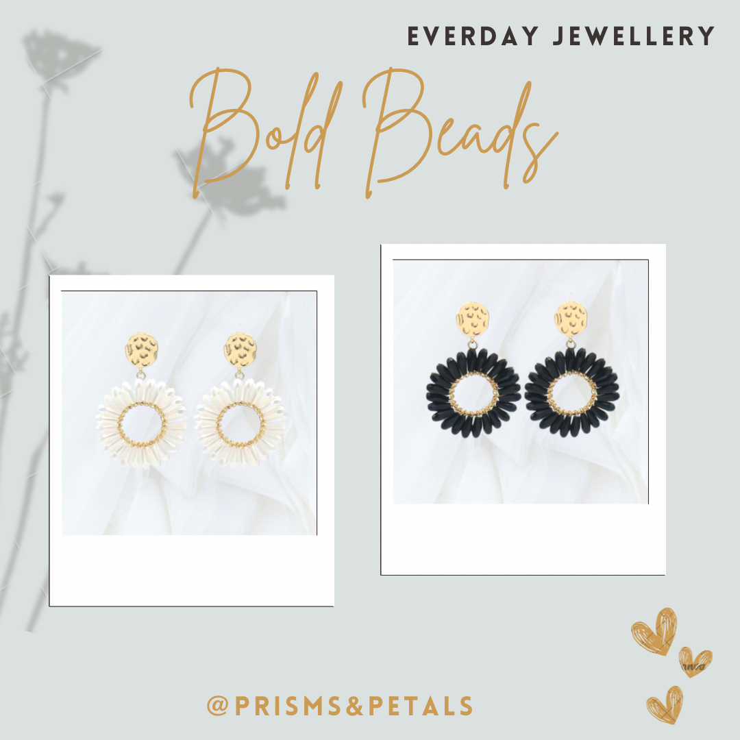 Beautiful White Bead Earrings