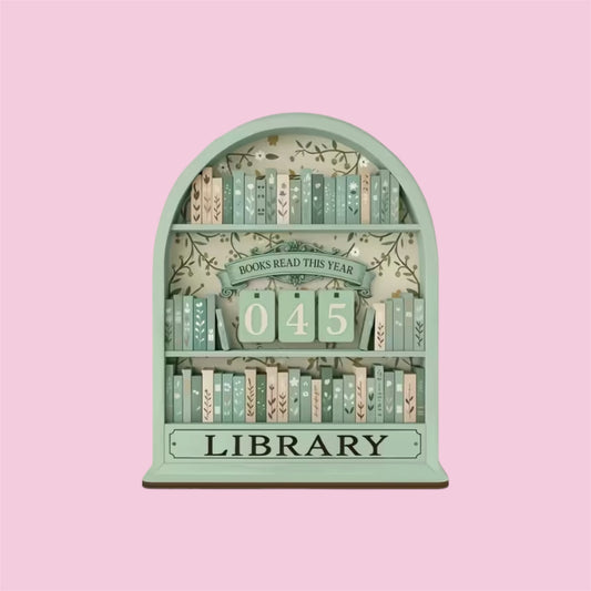 Book Lover Wooden Reader Tracker Ornament Decor Home - Perfect for reading nook