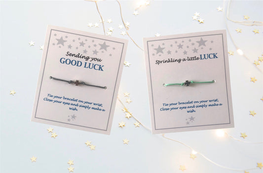 Sprinkling a little luck clover Wish Bracelet - choose your colour