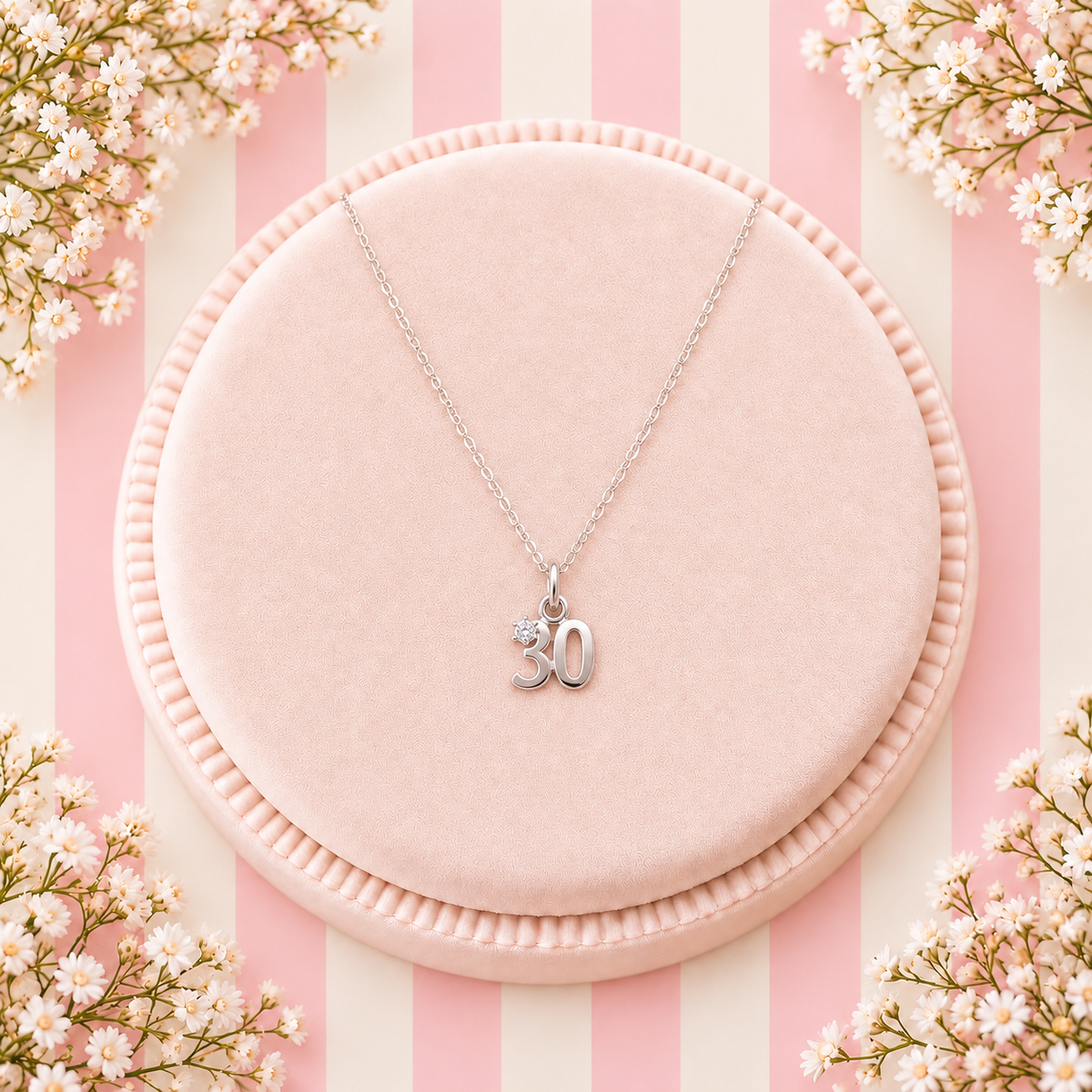 Sterling Silver Special Birthday Necklace - 18, 21, 30, 40, 50