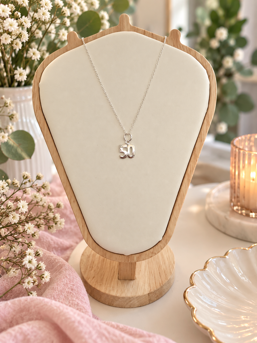 Sterling Silver Special Birthday Necklace - 18, 21, 30, 40, 50
