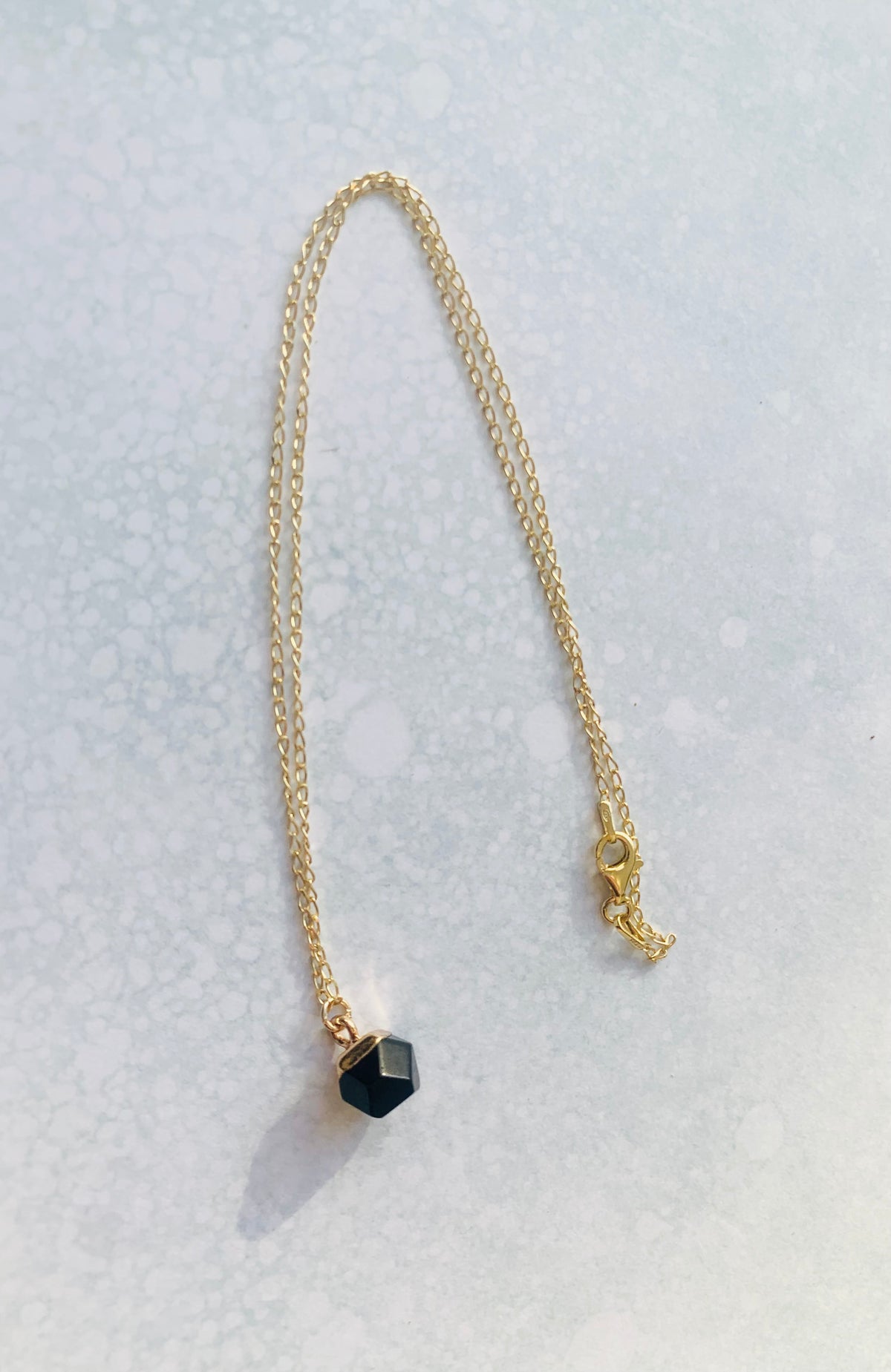 Gold Vermeil & Black Obsidian Necklace