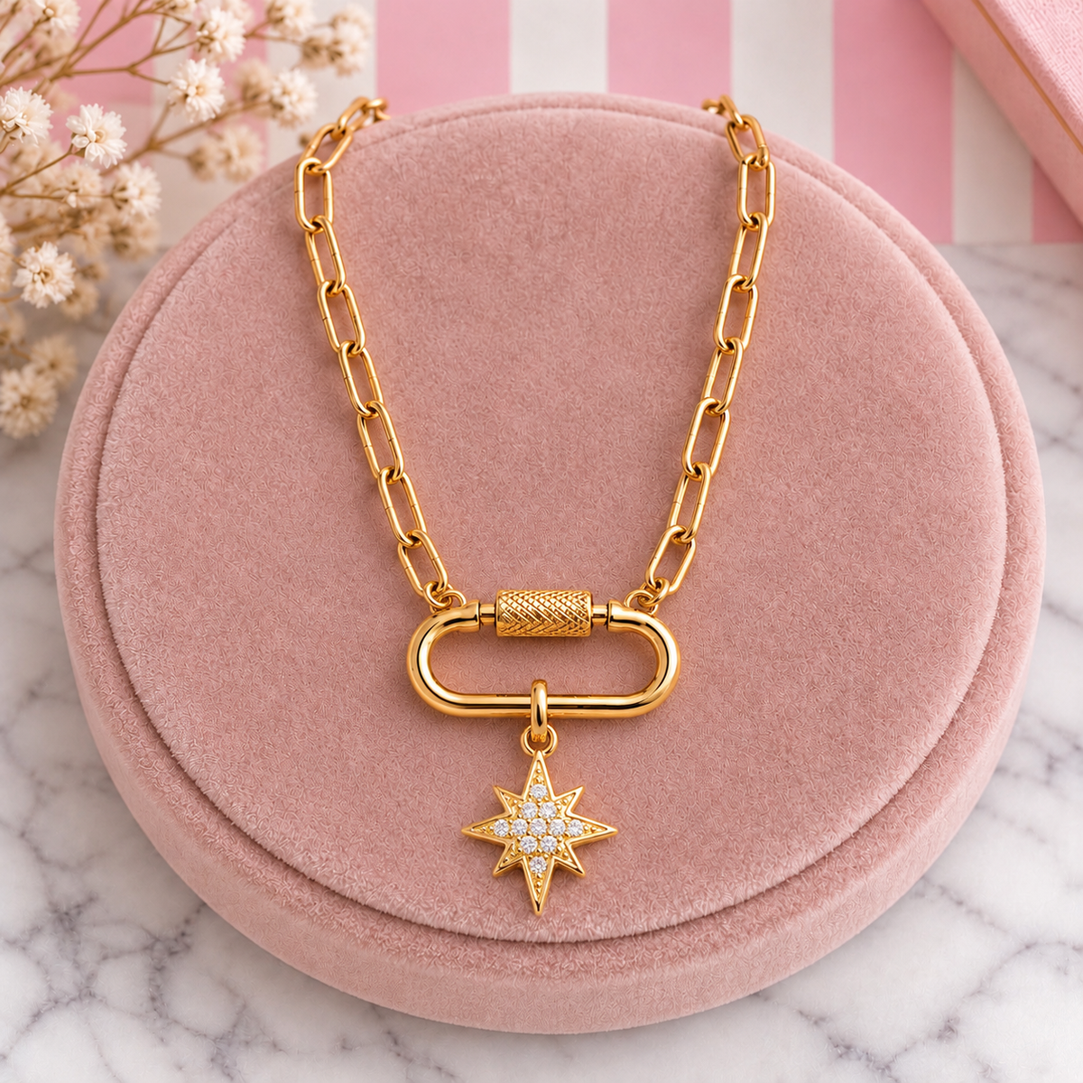 Carabiner Gold Charms - add to your carabiner necklace