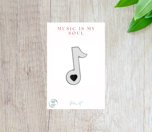 Music is my Soul Enamel Pin
