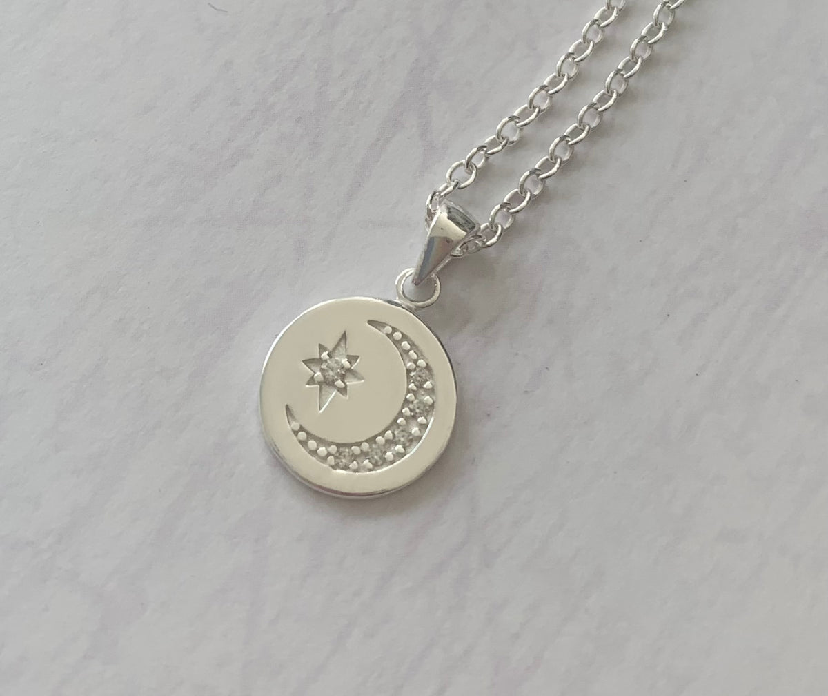 Sterling Silver Star Cubic Zirconia Necklace
