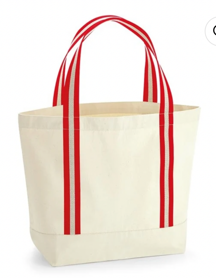 Stripe Boat Tote Bag - perfect for Reading Enamel Pins
