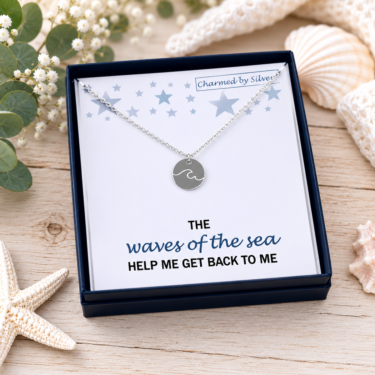 Sterling Silver Wave Necklace