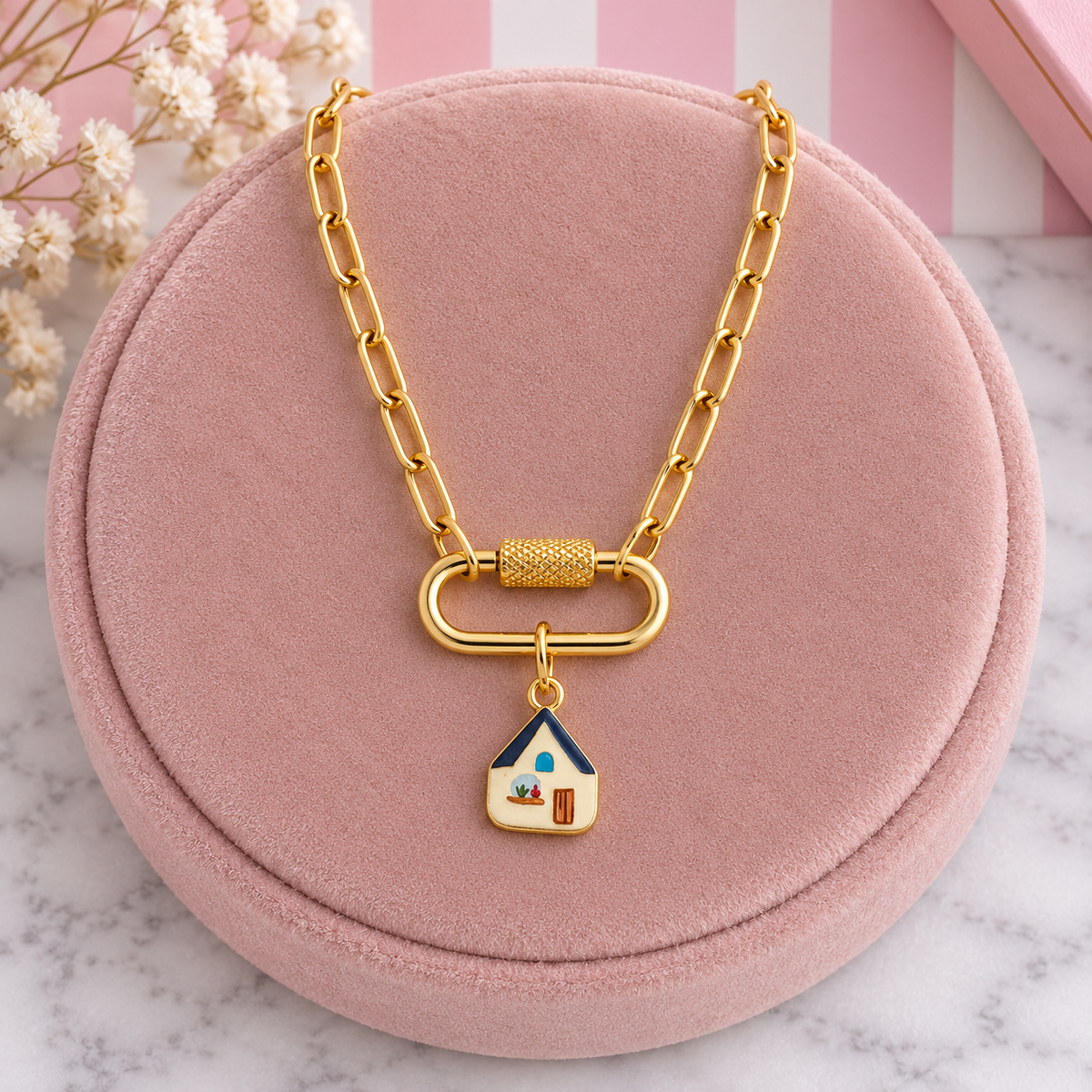 Carabiner Gold Charms - add to your carabiner necklace