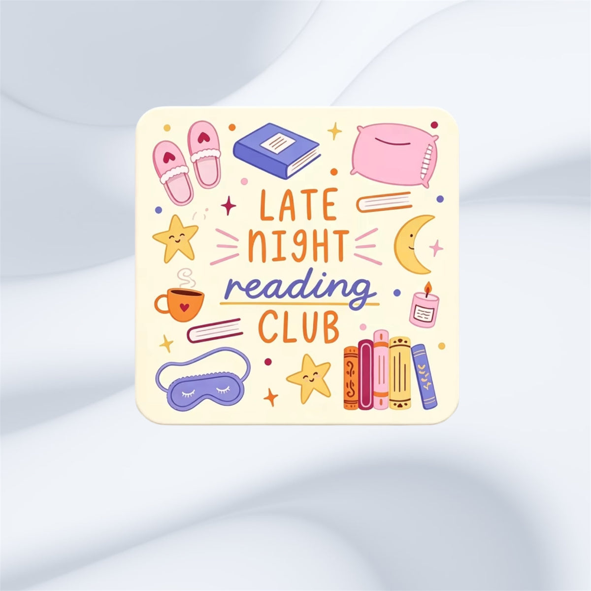 Book Lover Wooden Coaster Ornament Decor Home - Perfect for reading nook