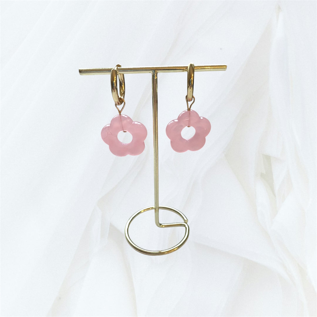 Bloom Flower Hoops - Gold or Silver