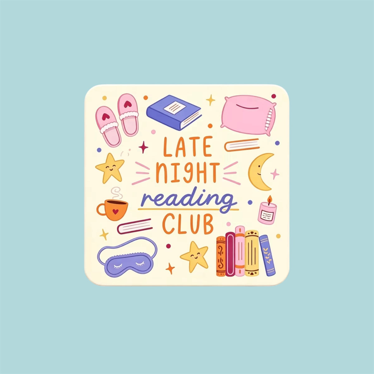 Book Lover Wooden Coaster Ornament Decor Home - Perfect for reading nook
