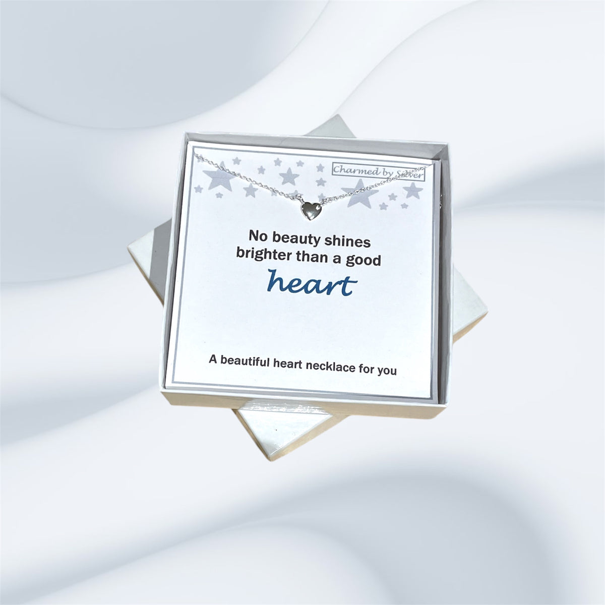 Sterling Silver Delicate CZ Heart Necklace
