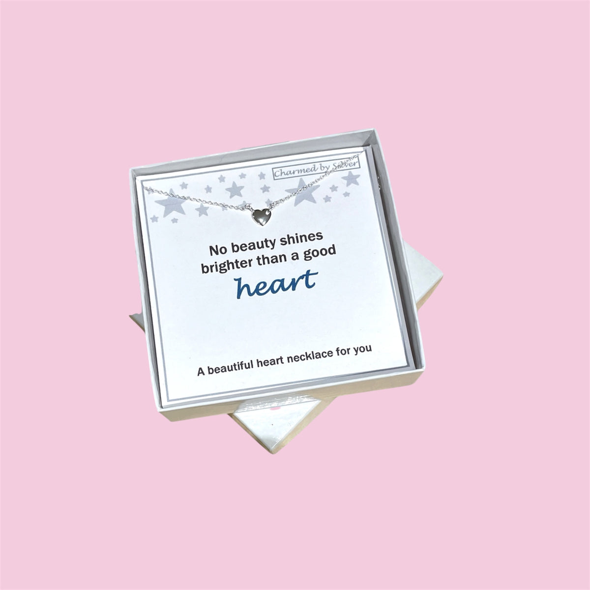Sterling Silver Delicate CZ Heart Necklace