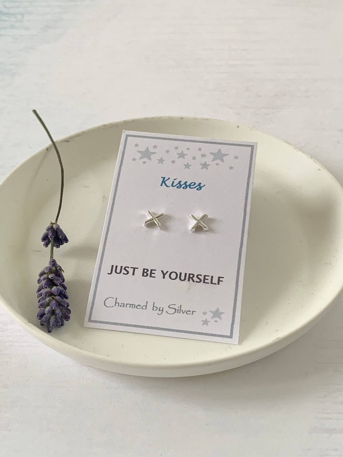 Sterling Silver Kiss Earrings