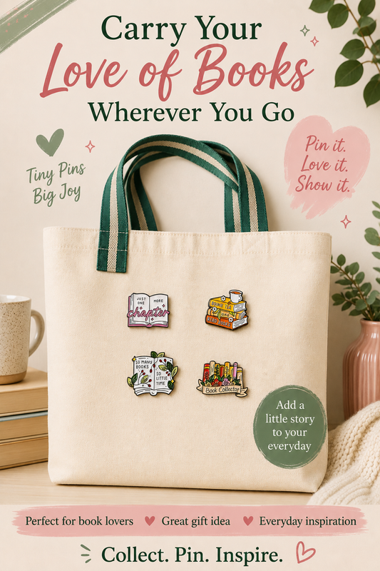 Stripe Boat Tote Bag - perfect for Reading Enamel Pins