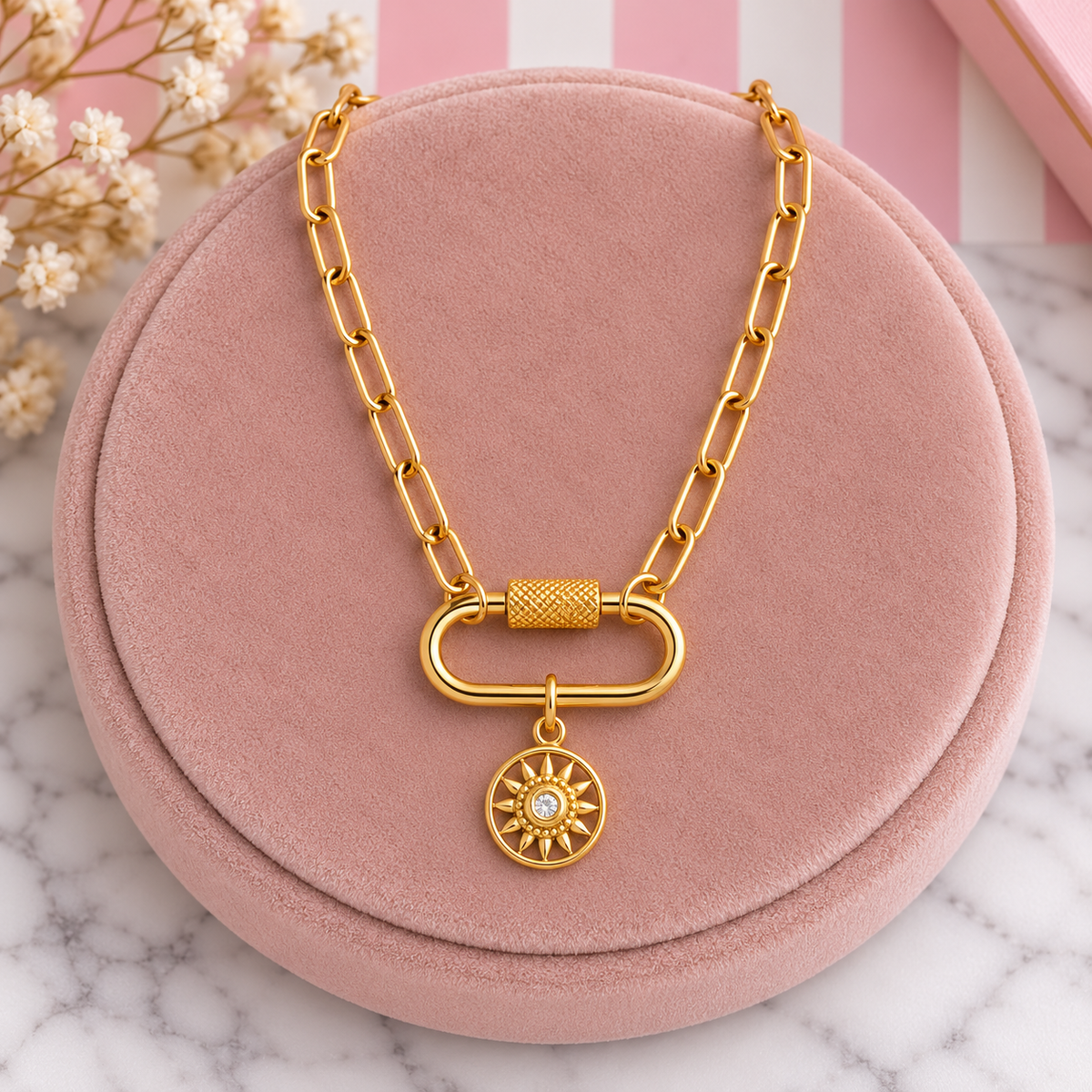 Carabiner Gold Charms - add to your carabiner necklace