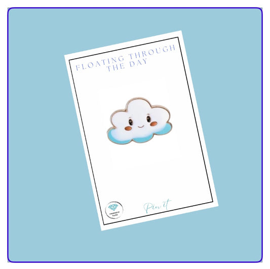 Cloud Enamel Pin Badge - Floating Through The Day