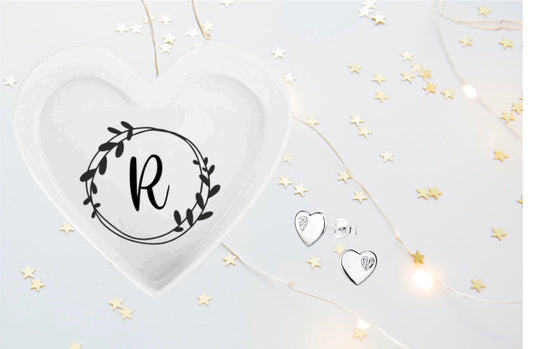 Sterling Silver Cubic Zirconia Heart Earrings