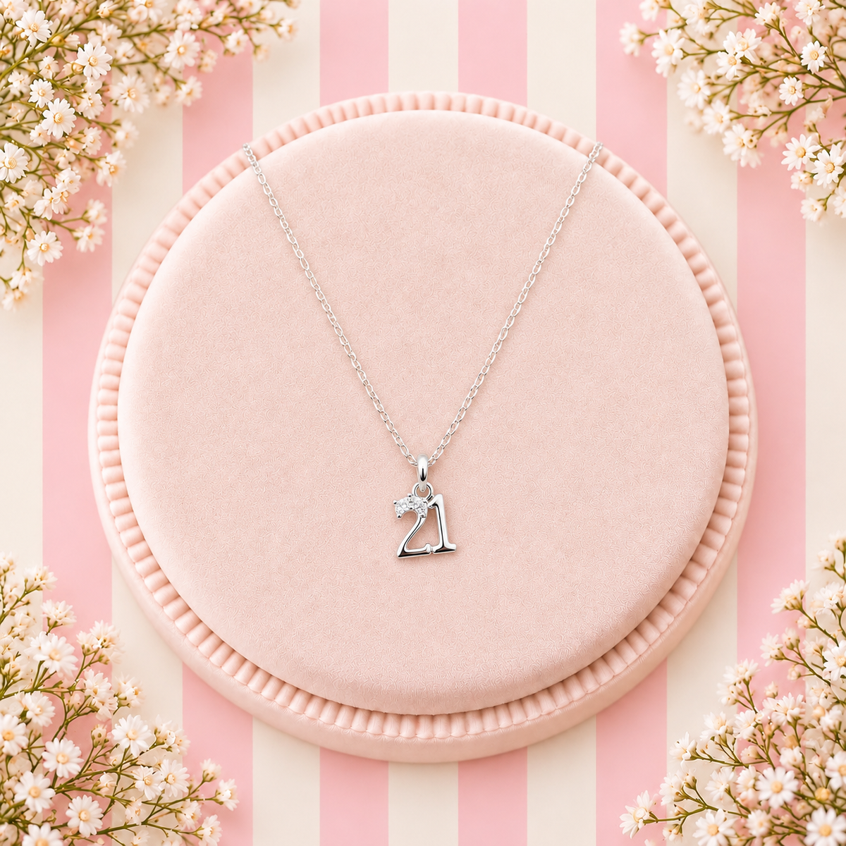 Sterling Silver Special Birthday Necklace - 18, 21, 30, 40, 50