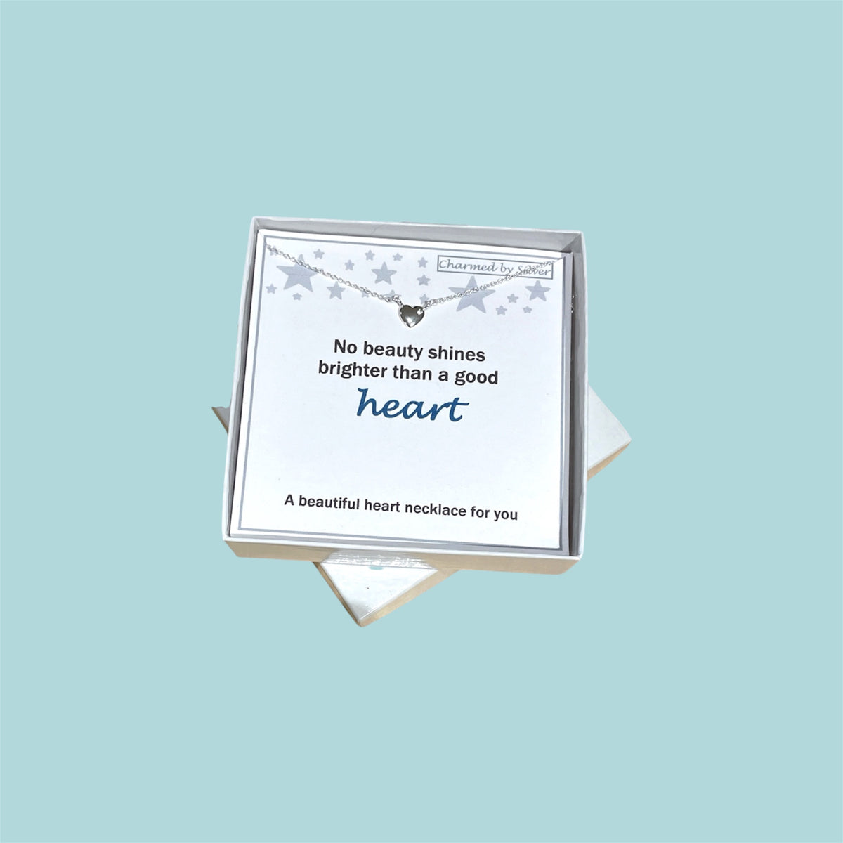 Sterling Silver Delicate CZ Heart Necklace