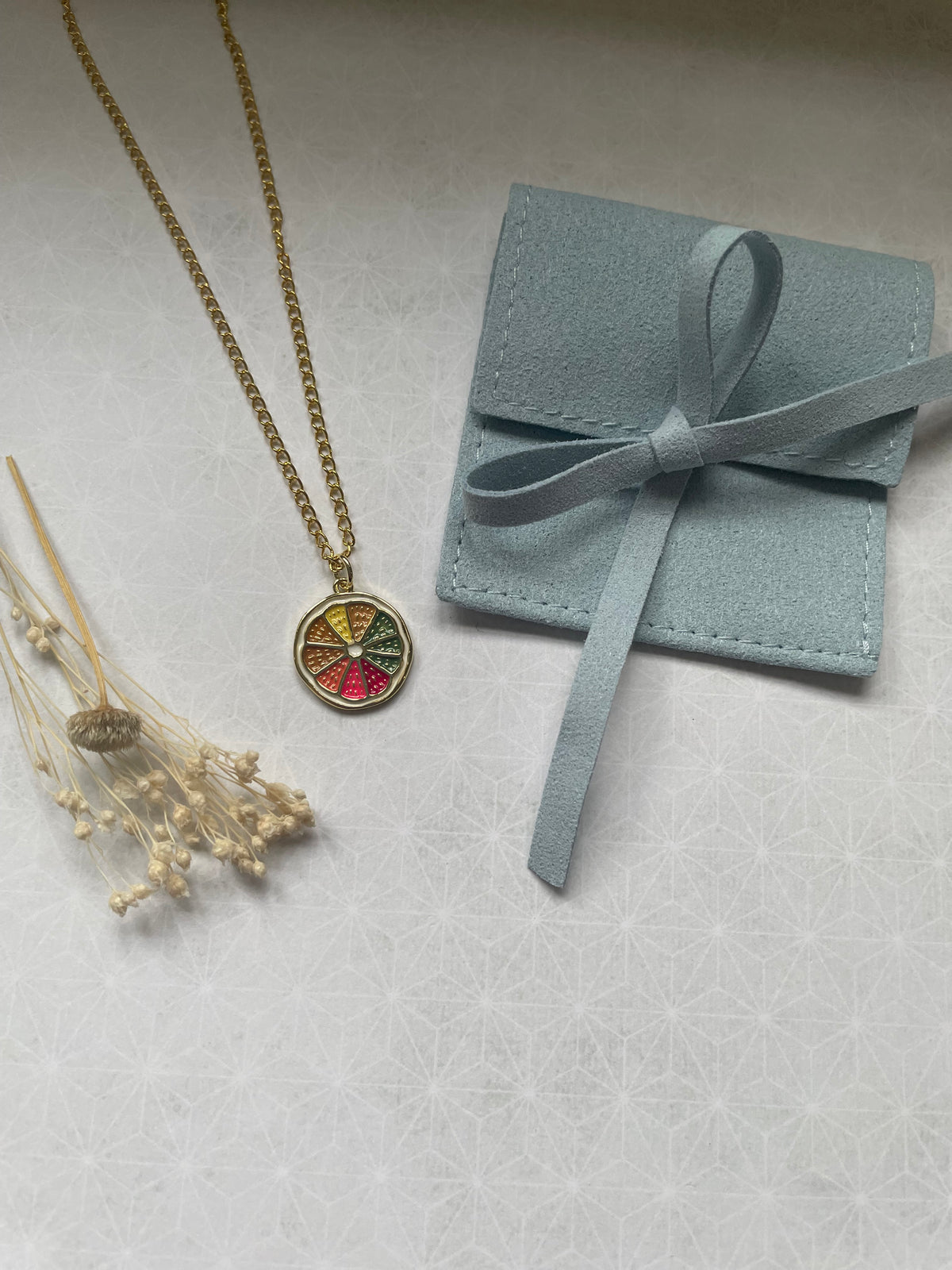 Gold Plated Fruit Charm Necklace