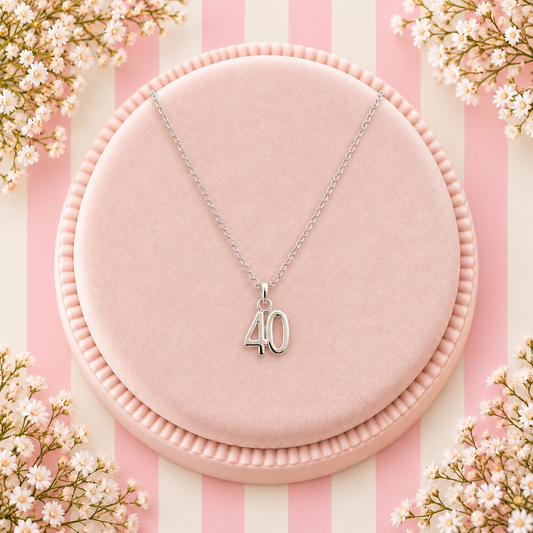 Sterling Silver Special Birthday Necklace - 18, 21, 30, 40, 50