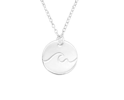 Sterling Silver Wave Necklace
