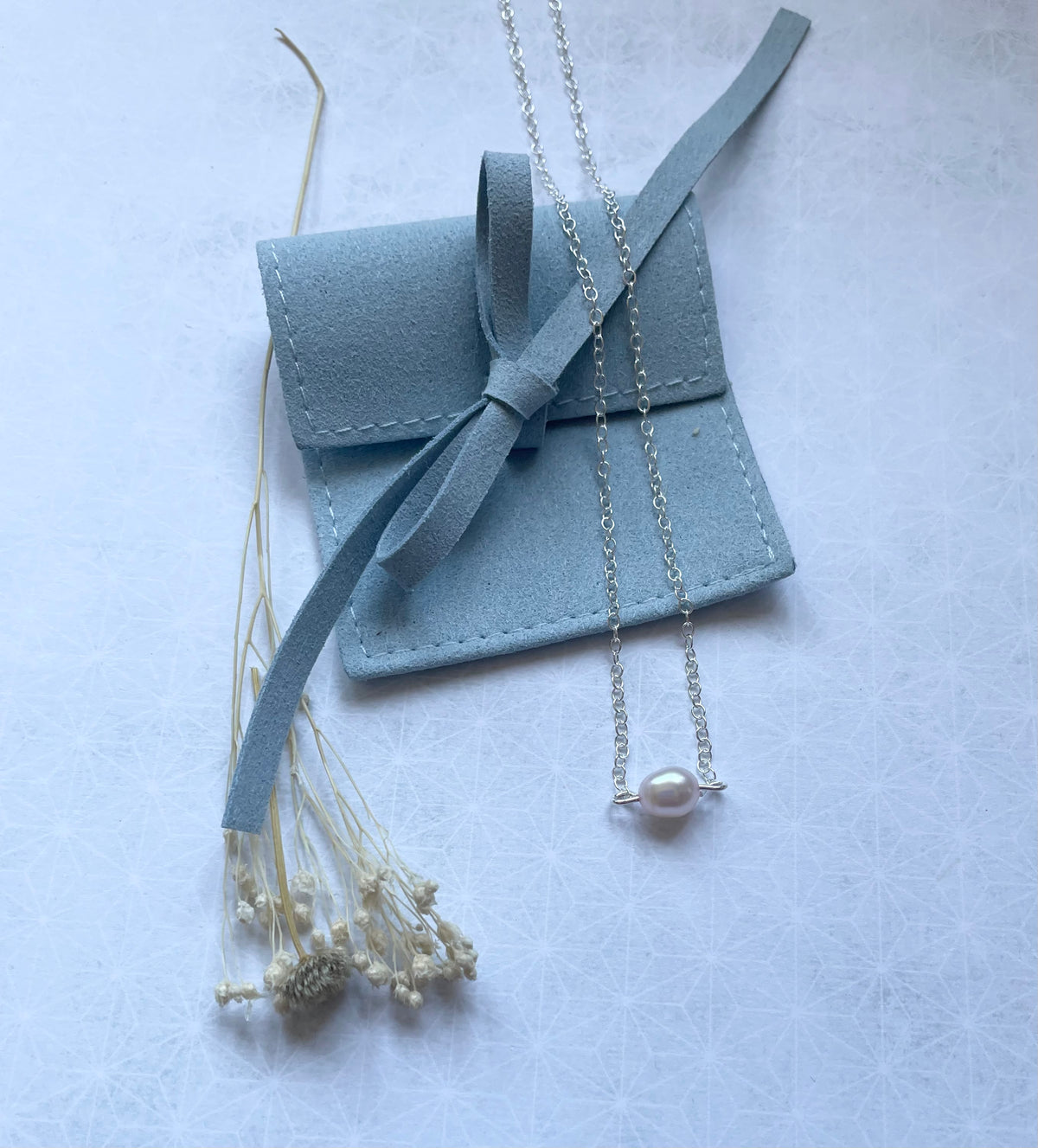 Sterling Silver Powder Pink Freshwater Pearl Necklace