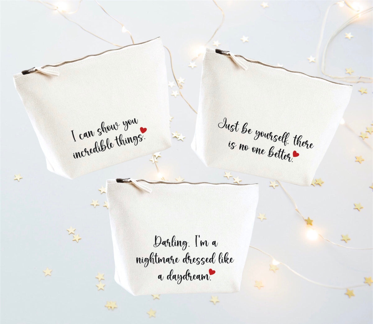 Quote Cotton Accessory Bag - Swiftie style