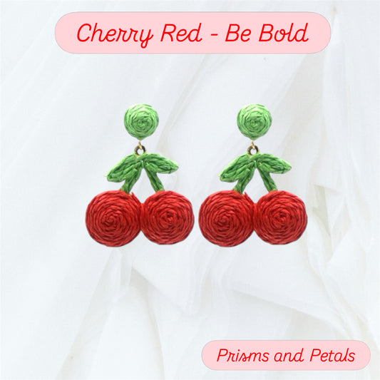 Red Cherry Earrings - Be Bold