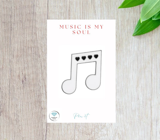 Music is my Soul Enamel Pin