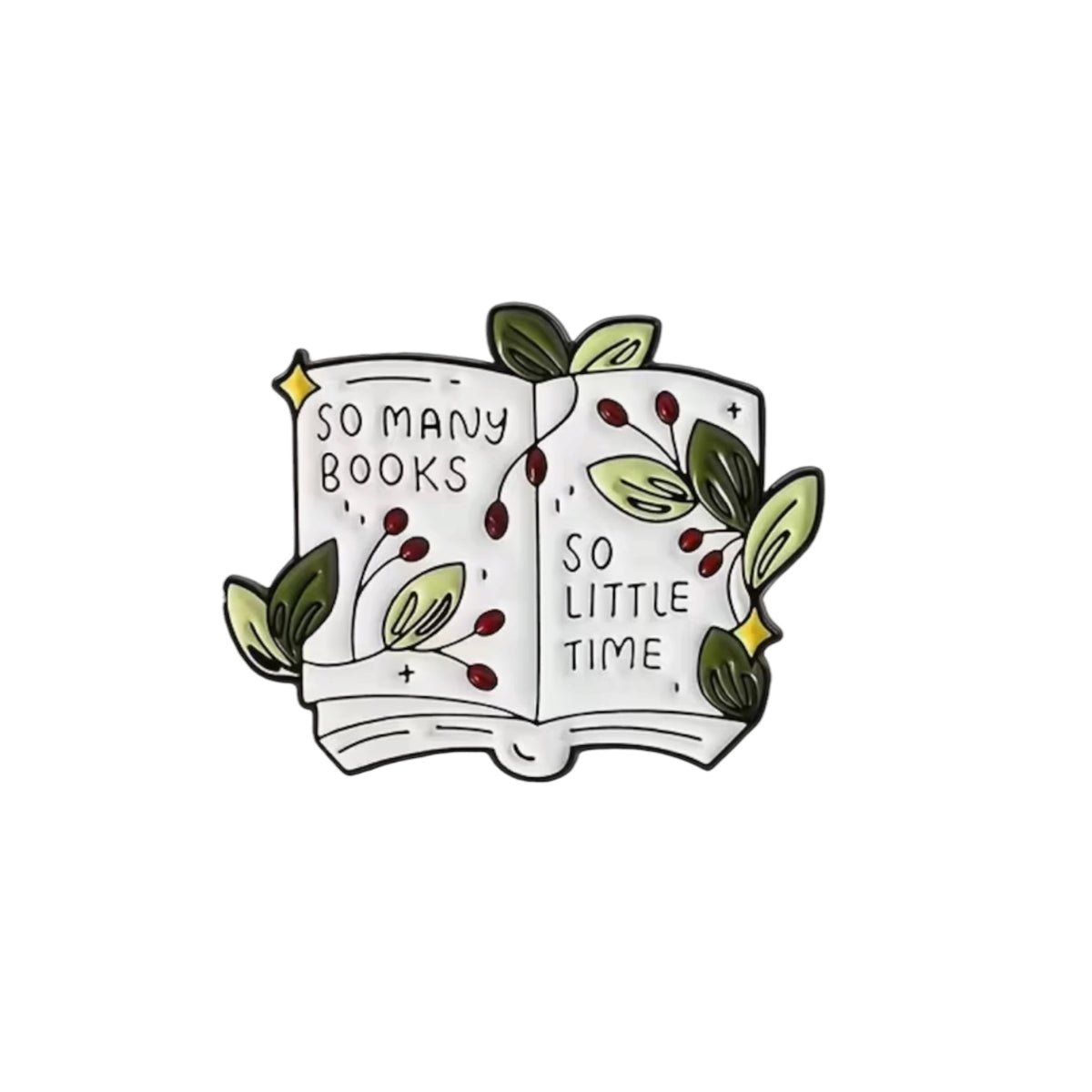 Cute Reading Enamel Pin - So many bookd