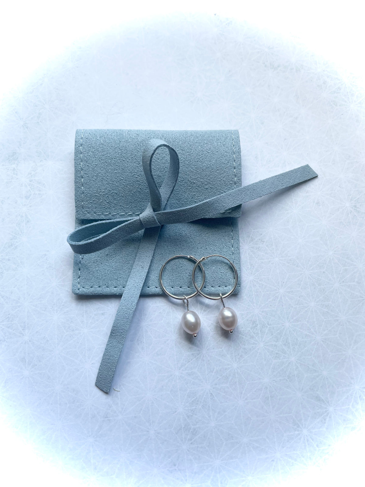 Sterling Silver Powder Pink Freshwater Pearl 10mm Hoops