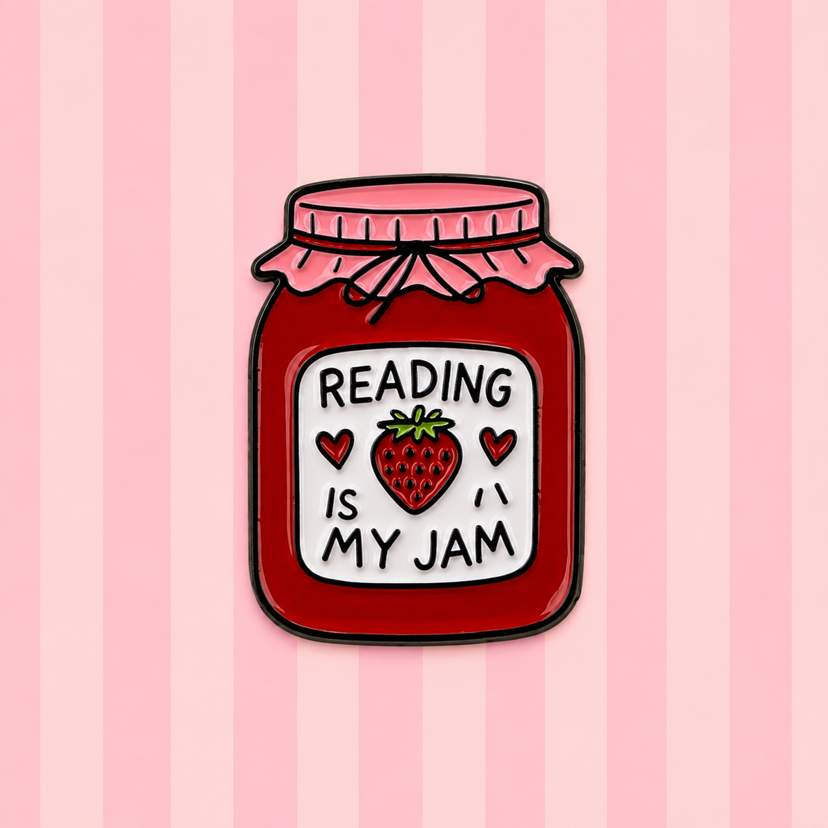 Cute Reading Enamel Pin - Reading is my jam