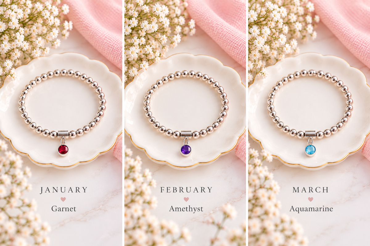 Sterling Silver Birthstone Bracelet