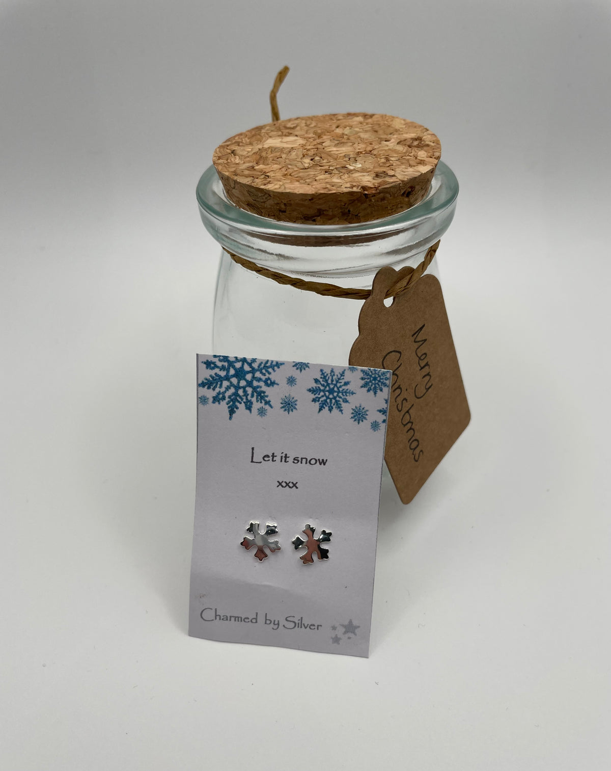 Sterling Silver Snowflake Earrings - Let it snow