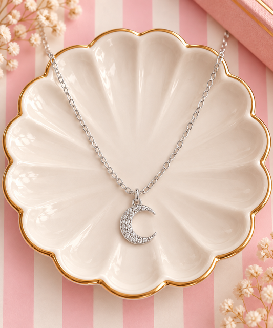 ✨ Silver Moon Pendant Necklace ✨
